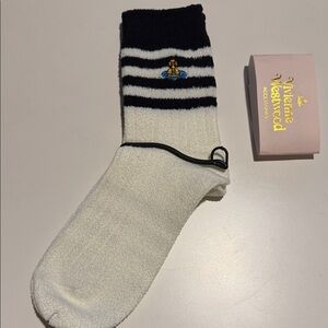 Vivienne Westwood White and Black Striped Socks